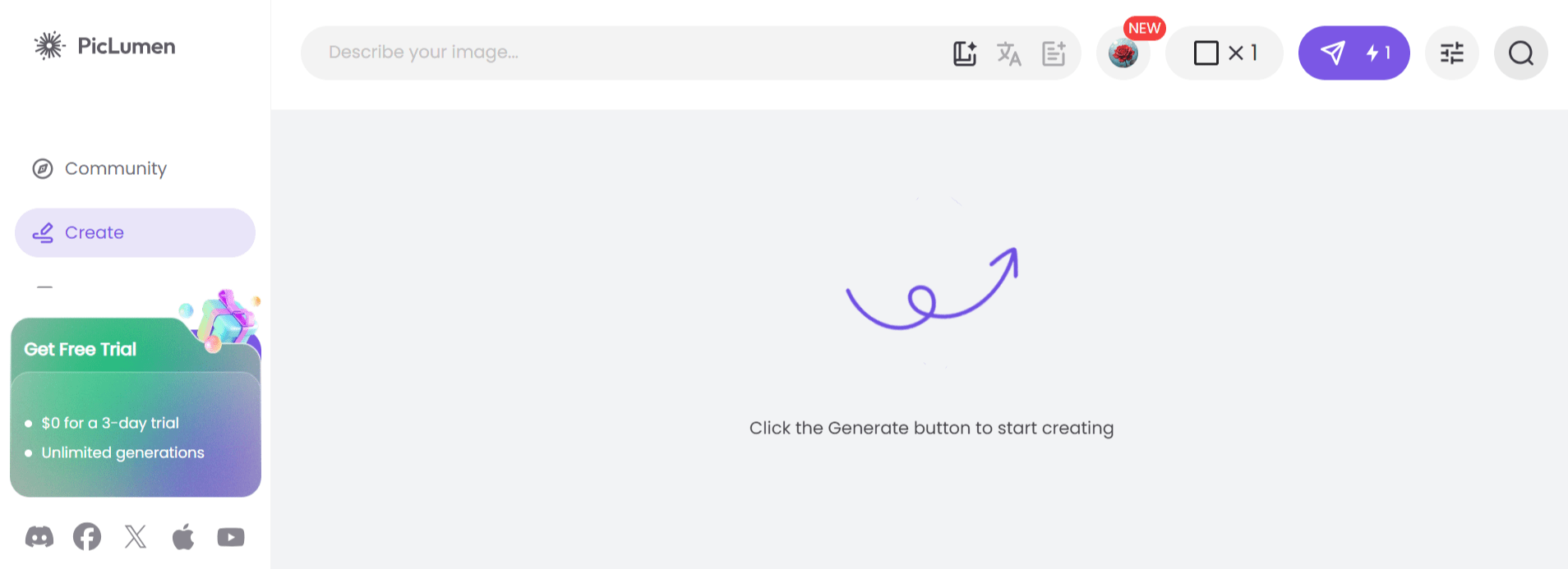 Piclumen AI Dashboard