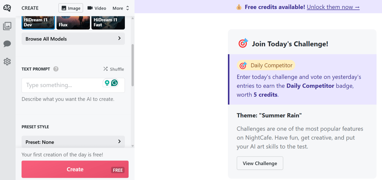 NightCafe AI Creator Dashboard