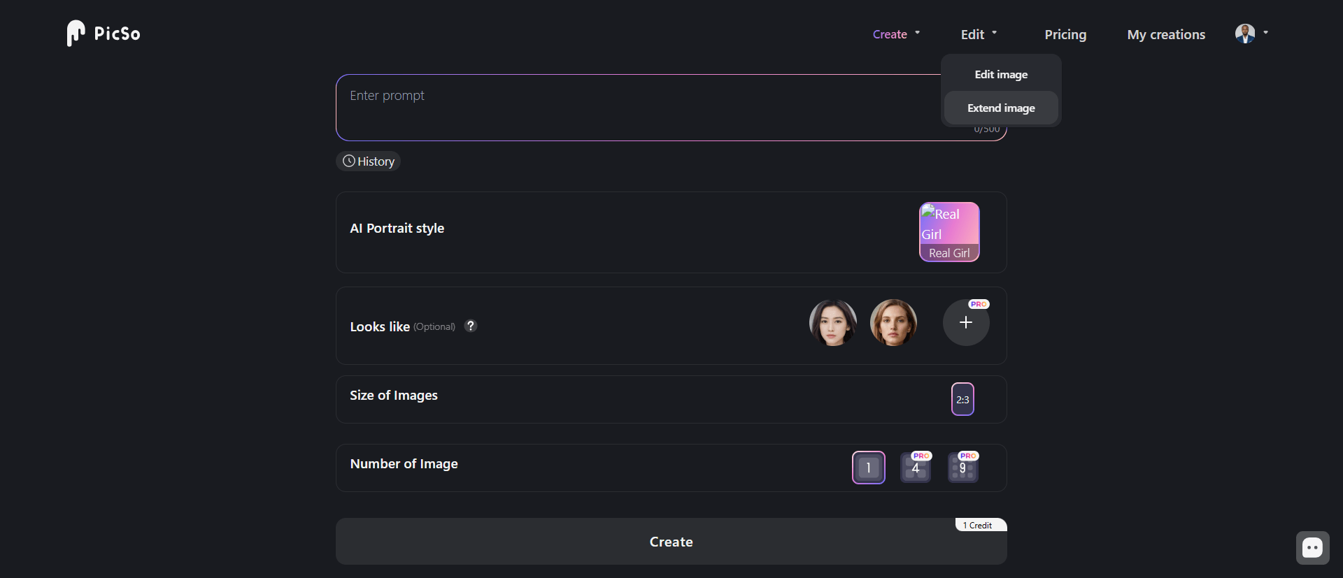 PicSo AI Dashboard