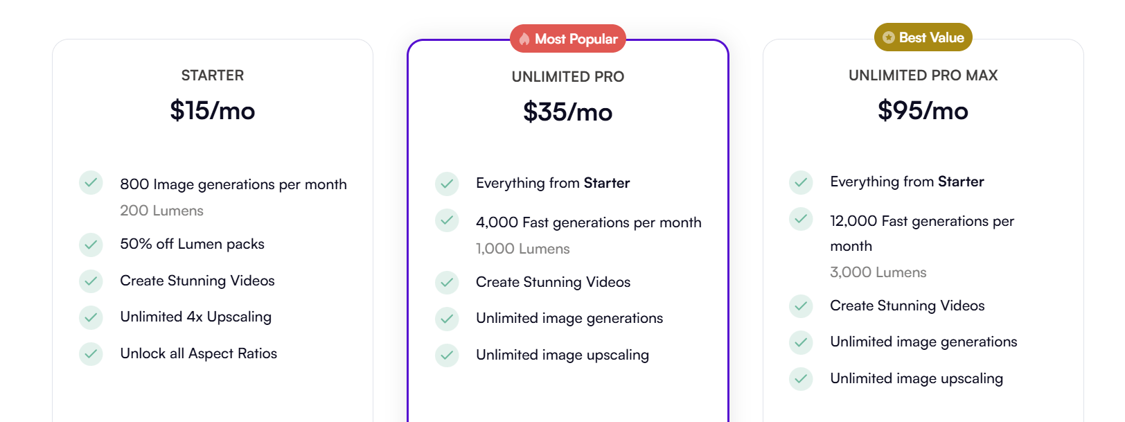 Starry AI Pricing